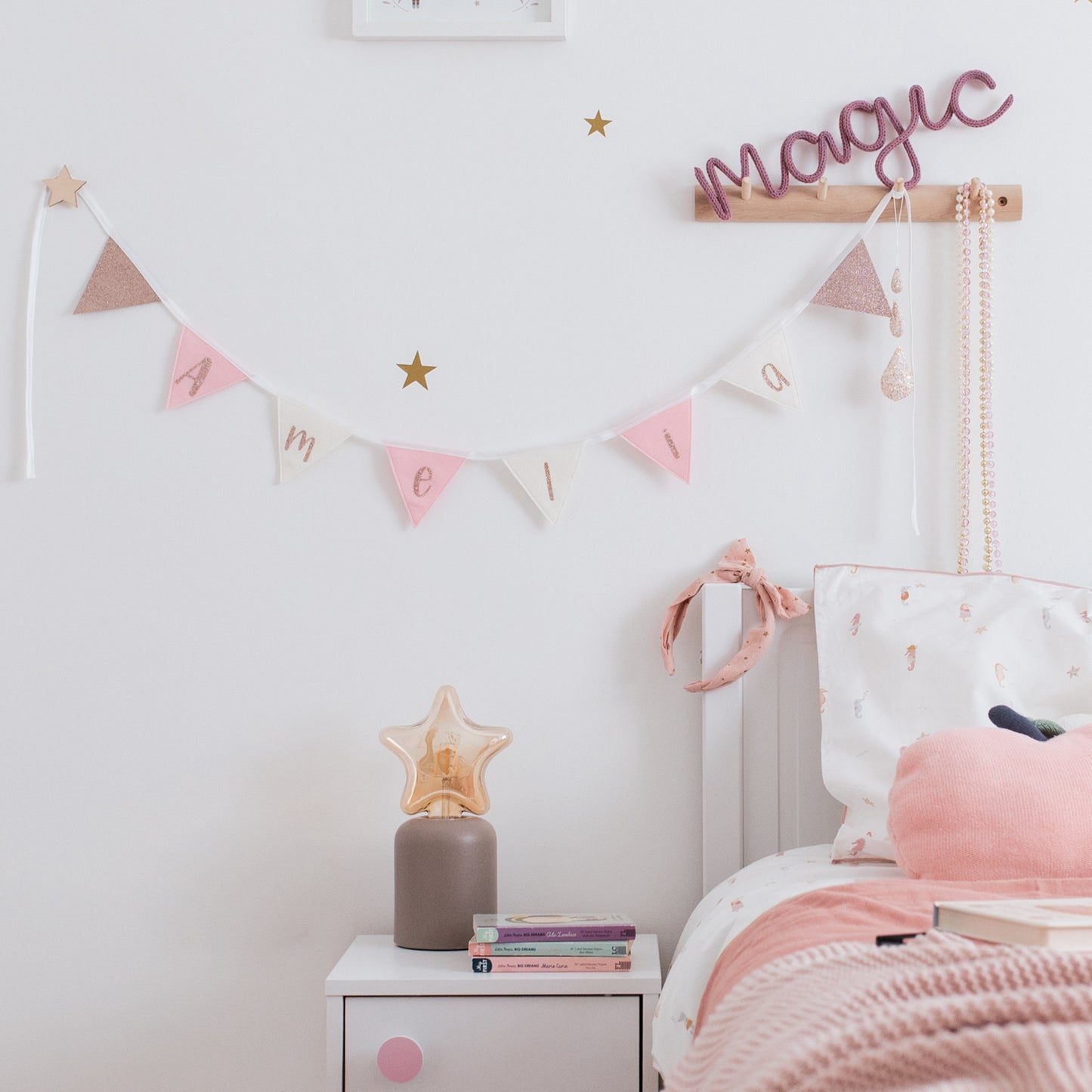 personalised pink bunting