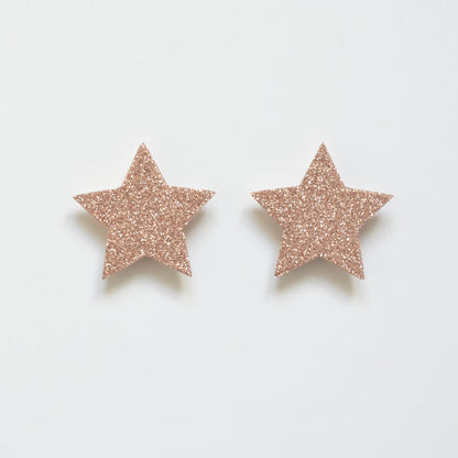 Rose gold glitter star wall hooks - hang bunting easily