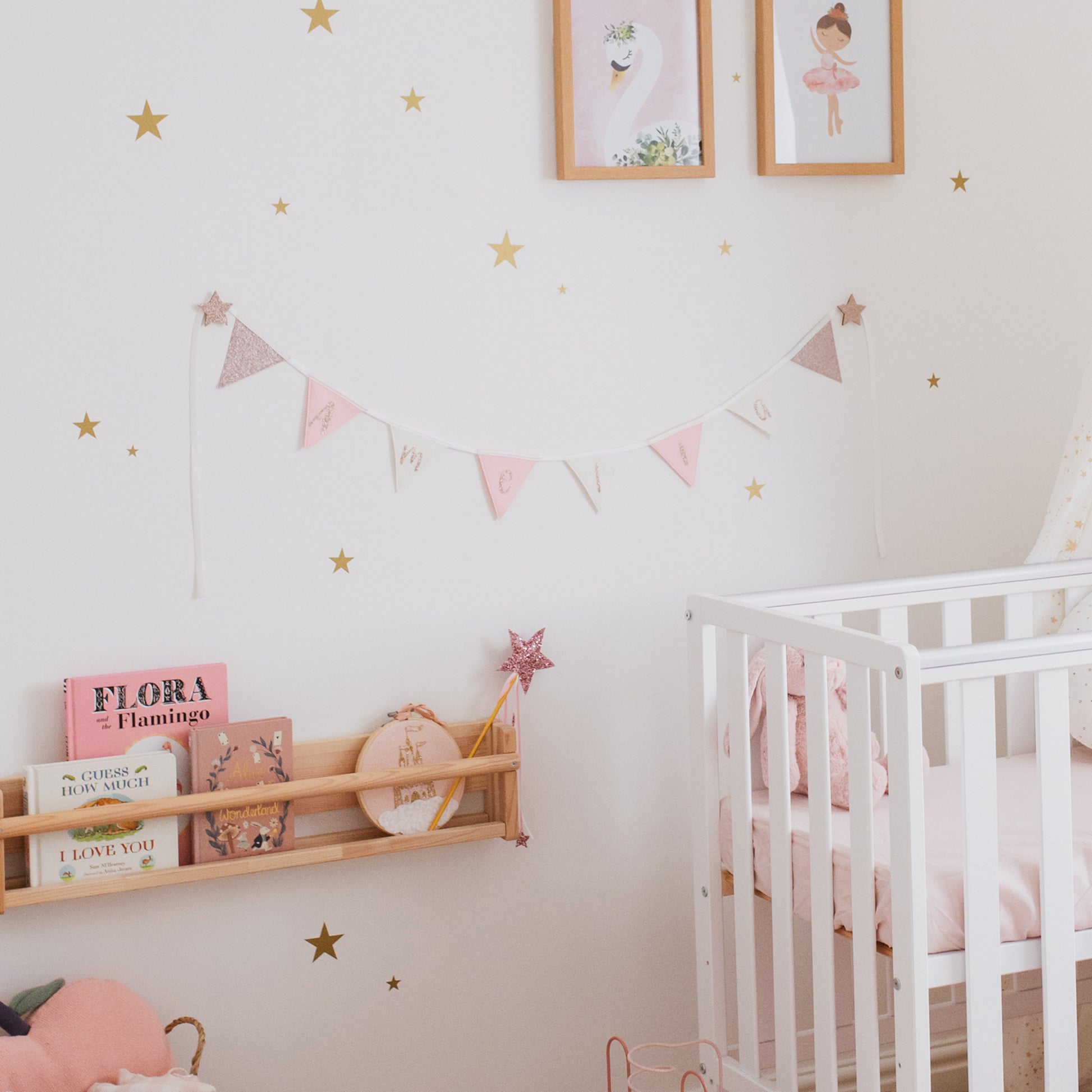 how to hang bunting in the nursery