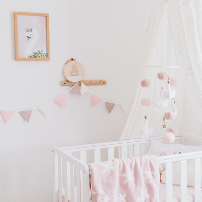 pink nursery bunting