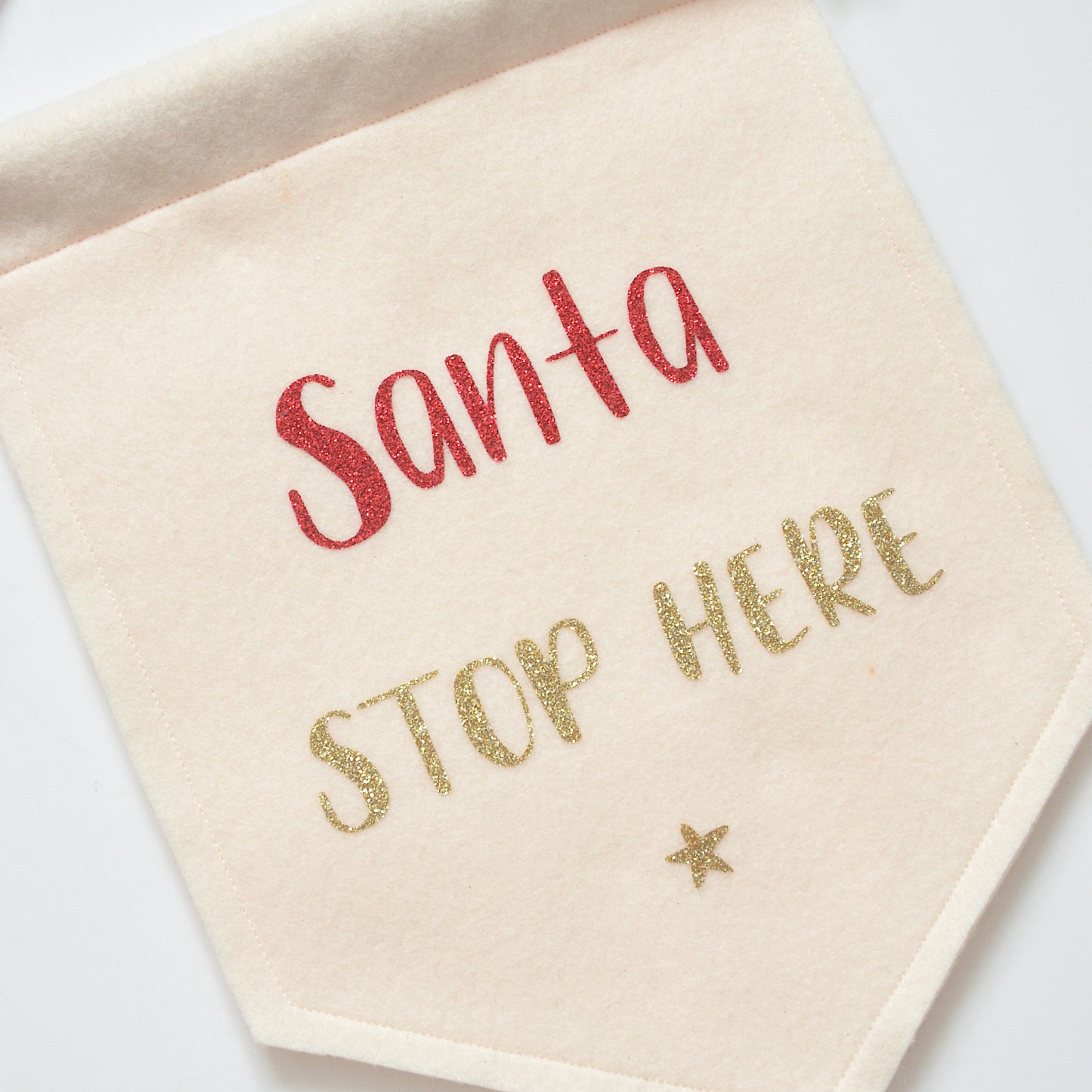 Santa stop here banner