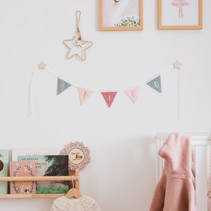 ways to hang bunting - adhesive wall hooks