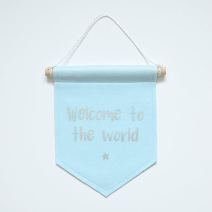 blue nursery wall hanging