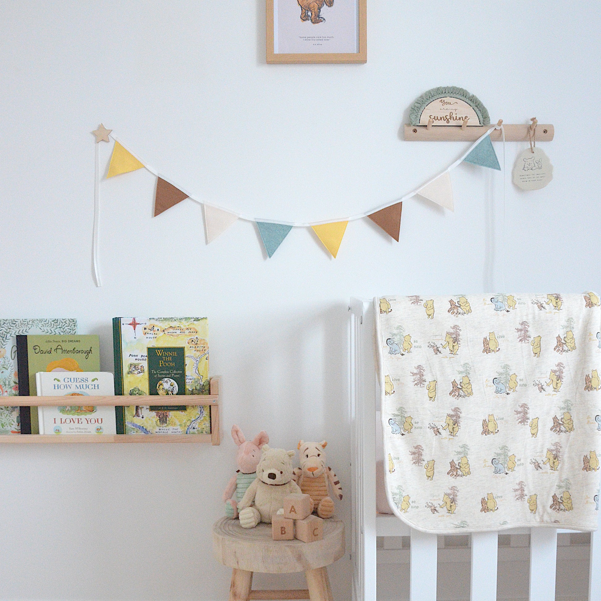 Hang Bunting Bunting For Baby Room Neutral Baby Bunting Winnie The