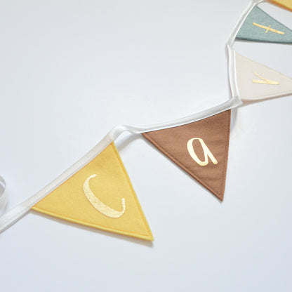 neutral nursery bunting