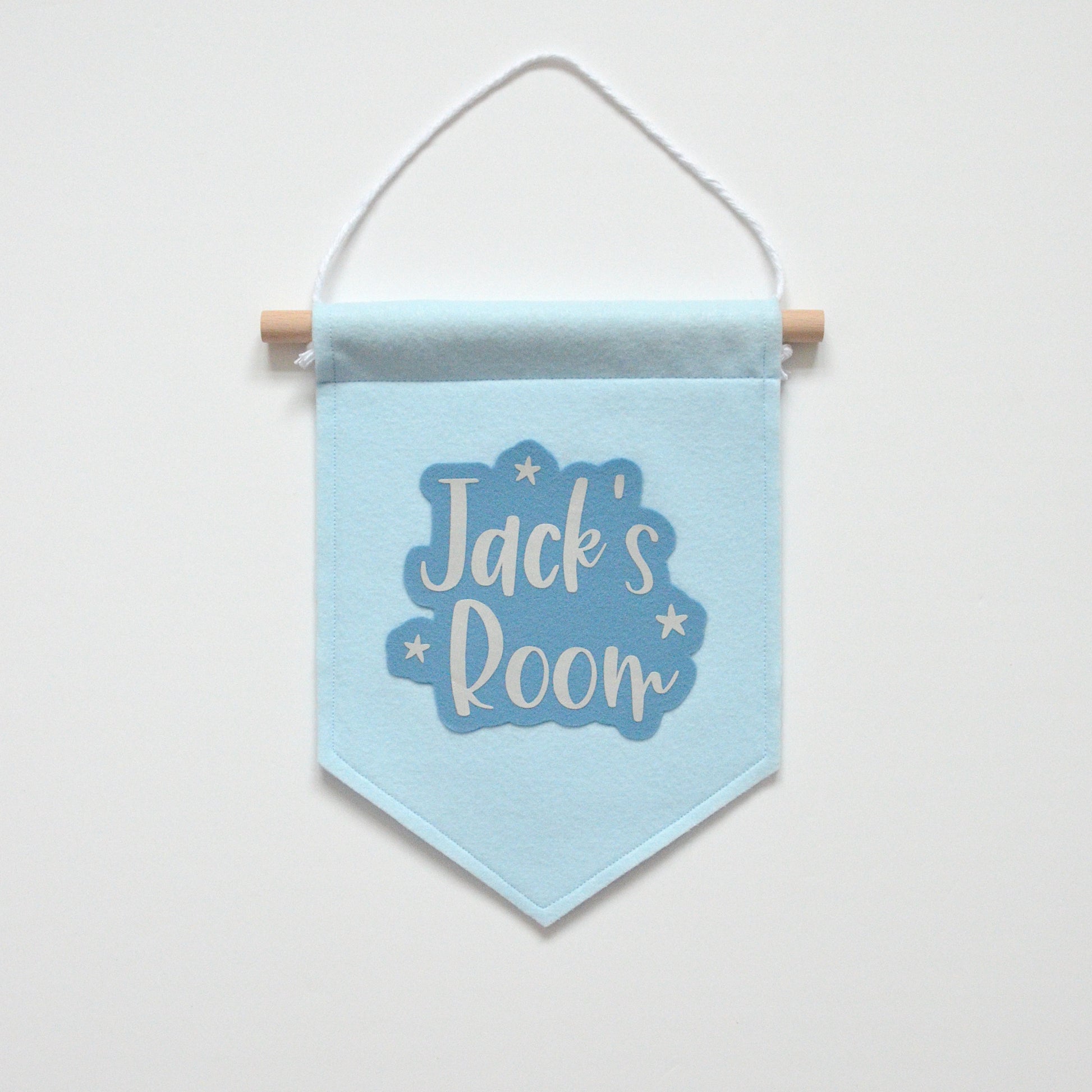 blue personalised room sign for kids room