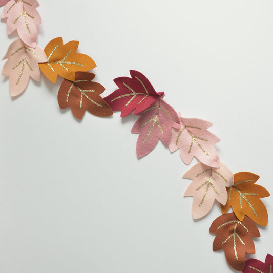 decorative leaf garland for autumn
