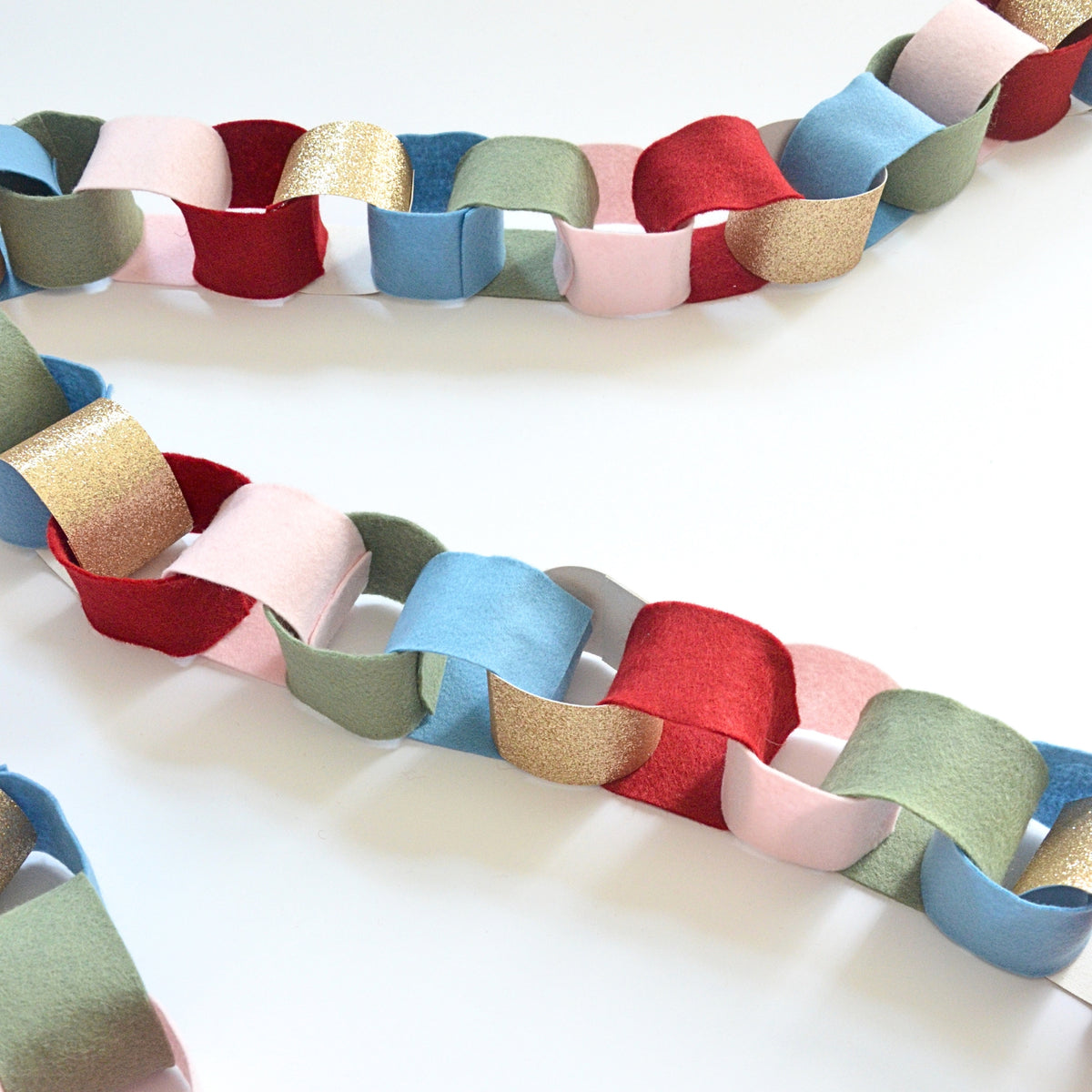 felt christmas paper chain garland