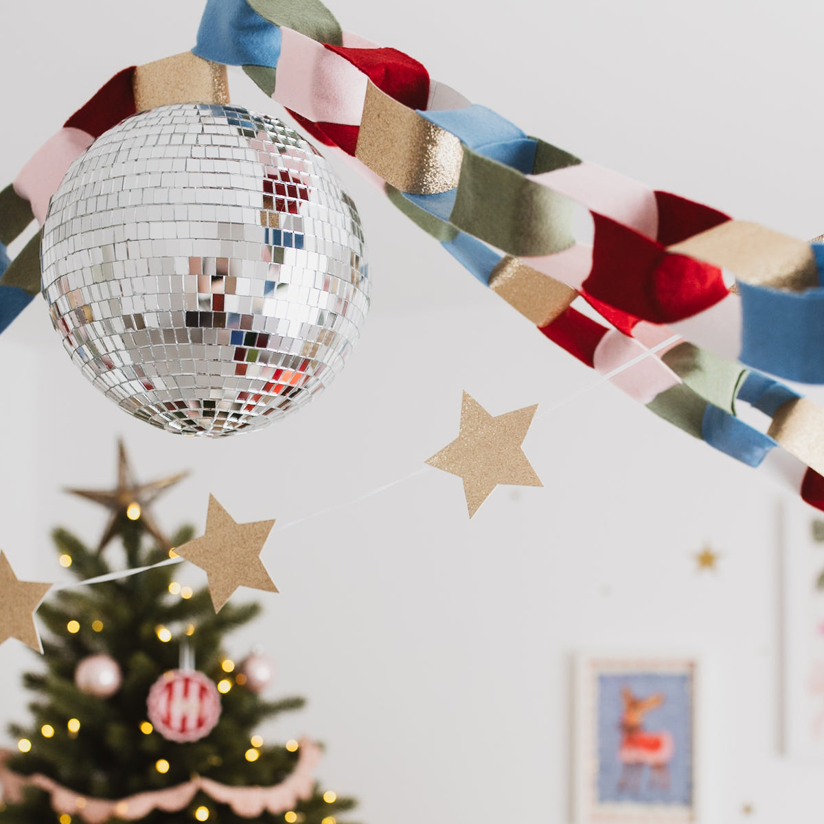 felt paper chain garland