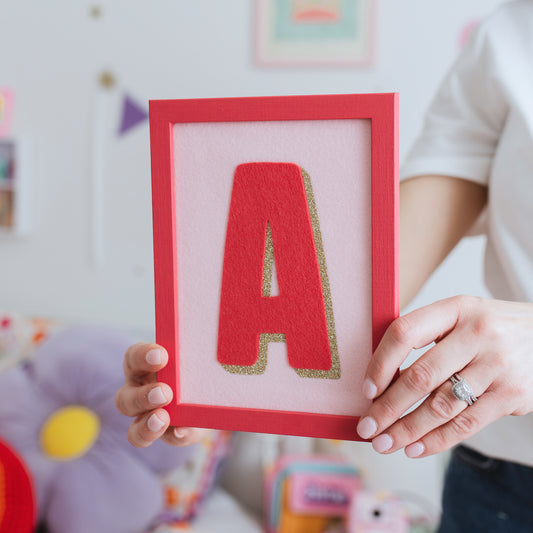 framed initial wall art