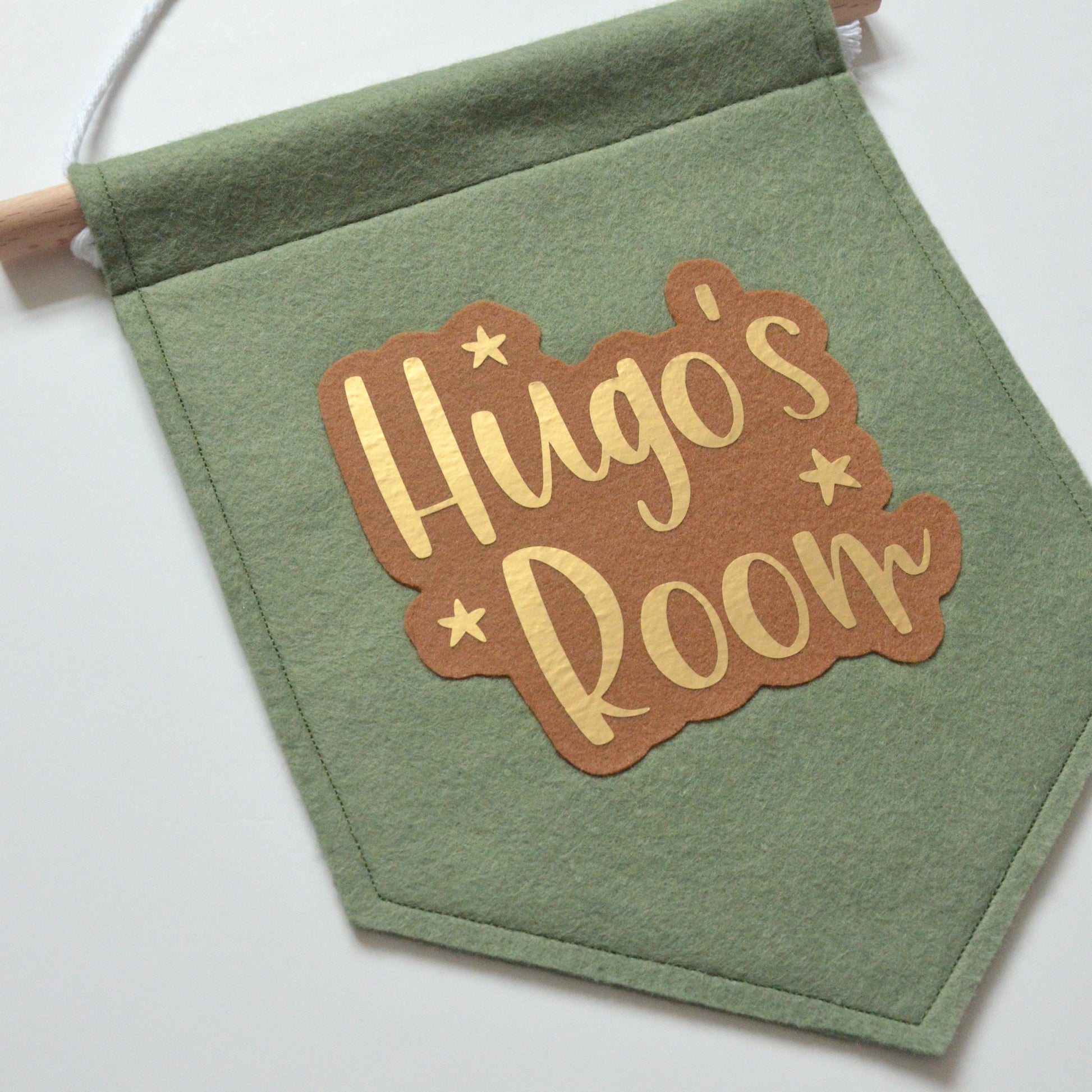 green kids bedroom door sign