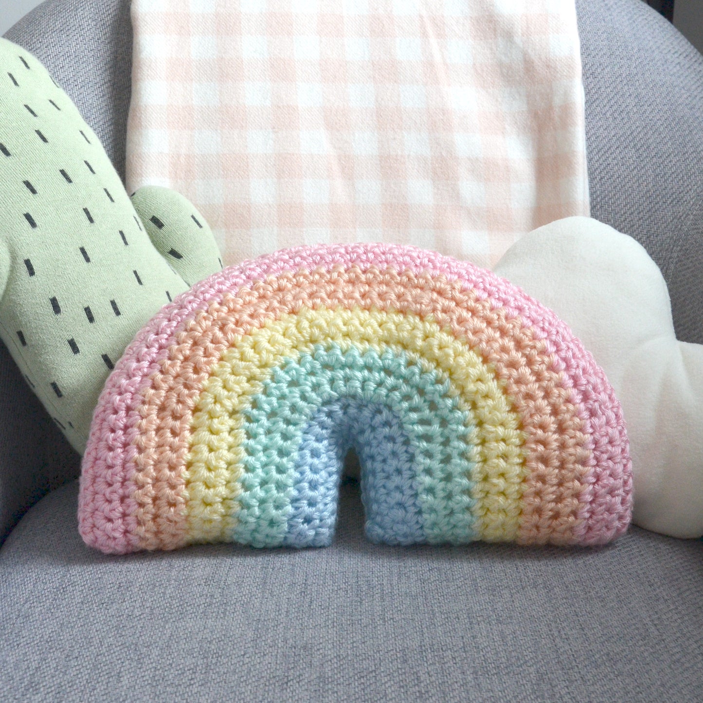 Pastel Rainbow Cushion