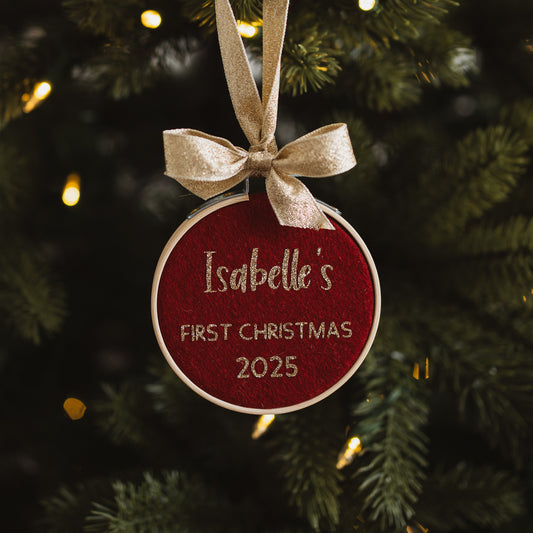 Personalised 1st Christmas decoration