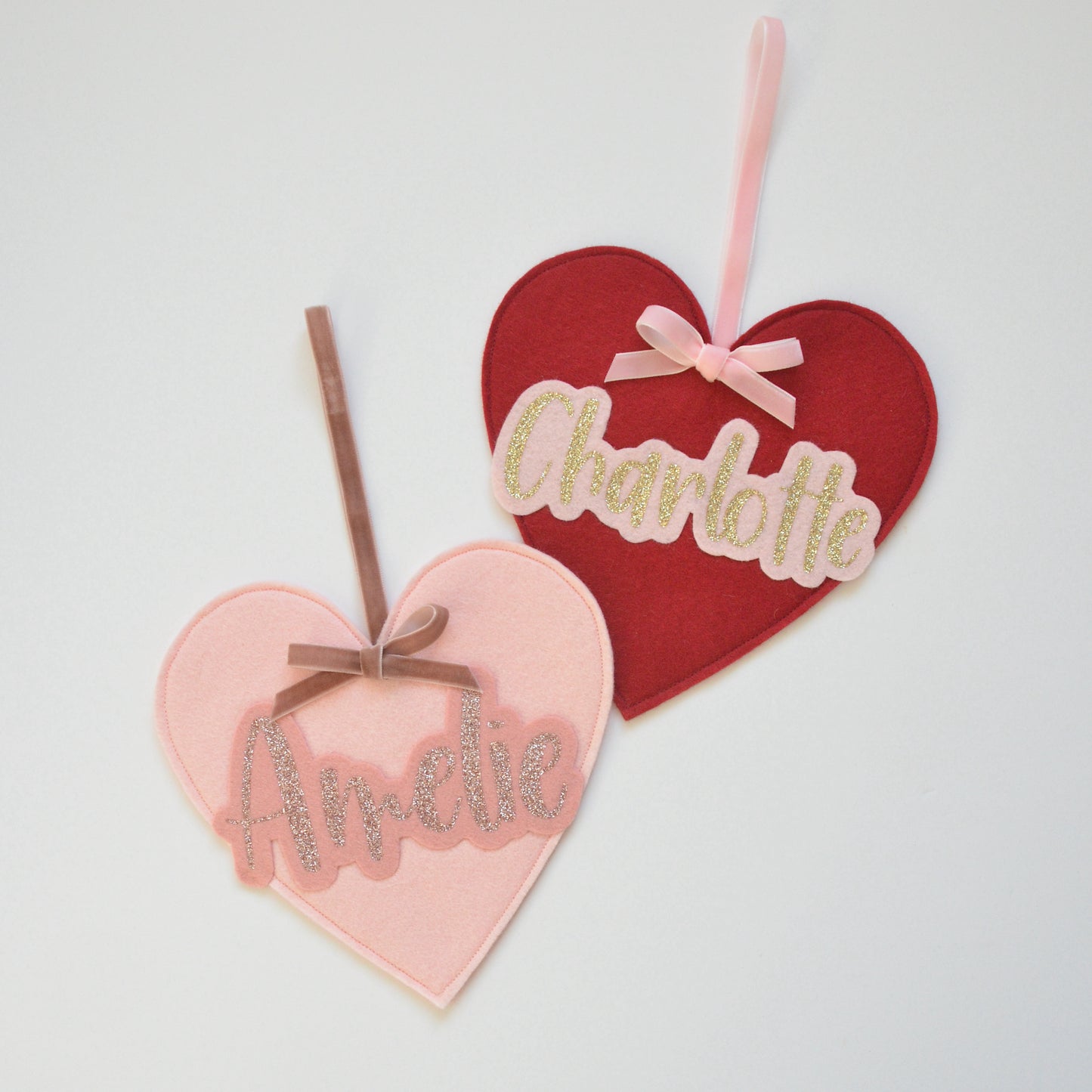 personalised heart decorations