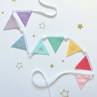 personalised rainbow name garland