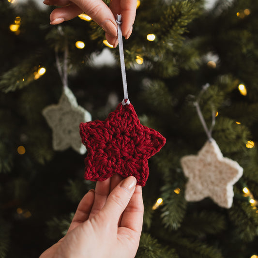 red star decoration for Christmas tree