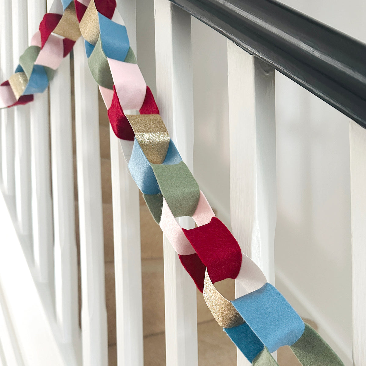 reusable christmas paper chain garland