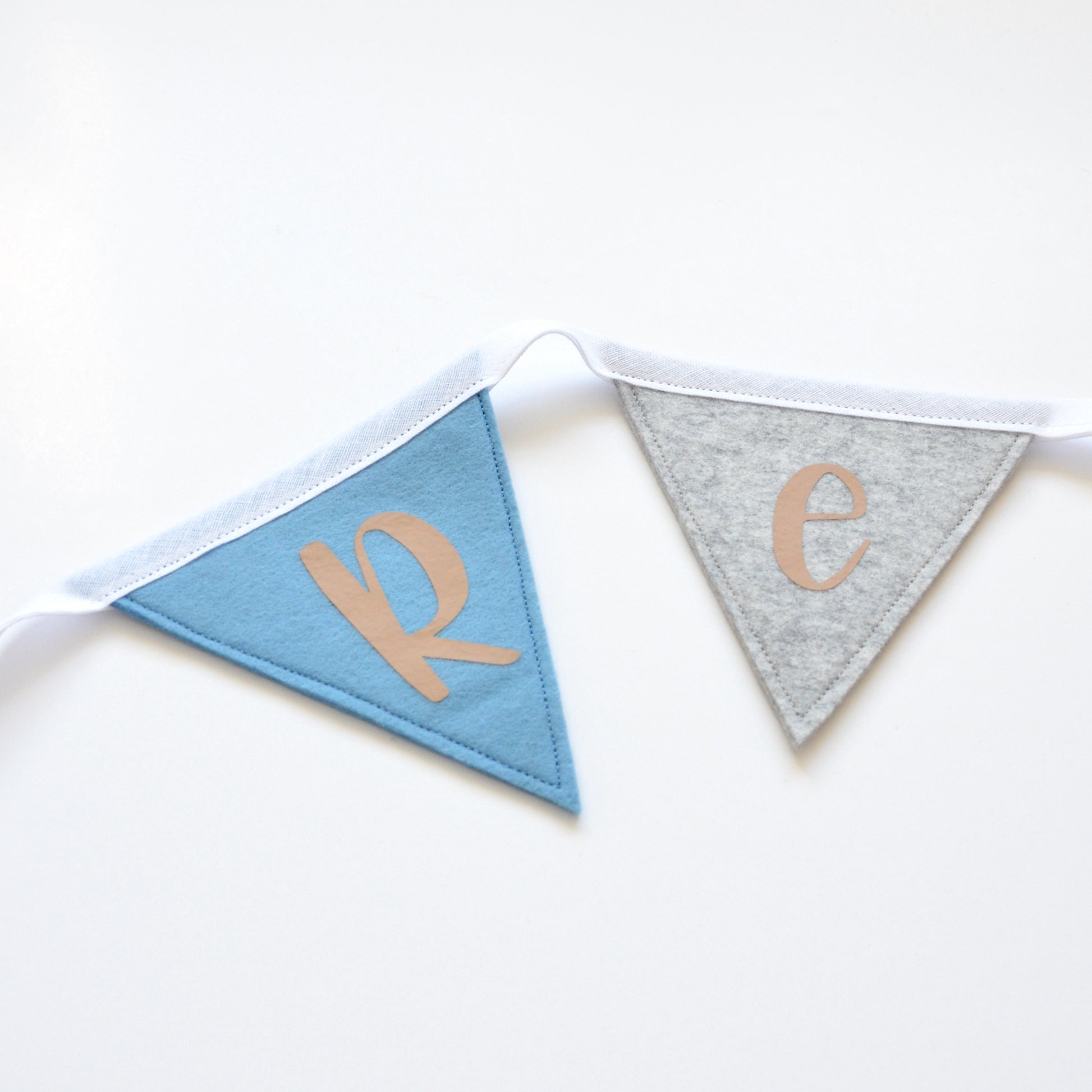 personalised name bunting for baby boy nursery