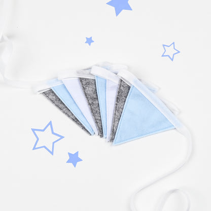 Baby blue boy's nursery decor