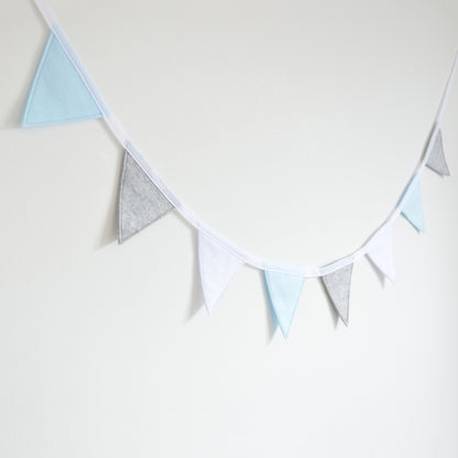 baby blue nursery bunting