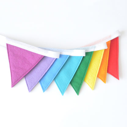 Rainbow bedroom decor  - felt bunting