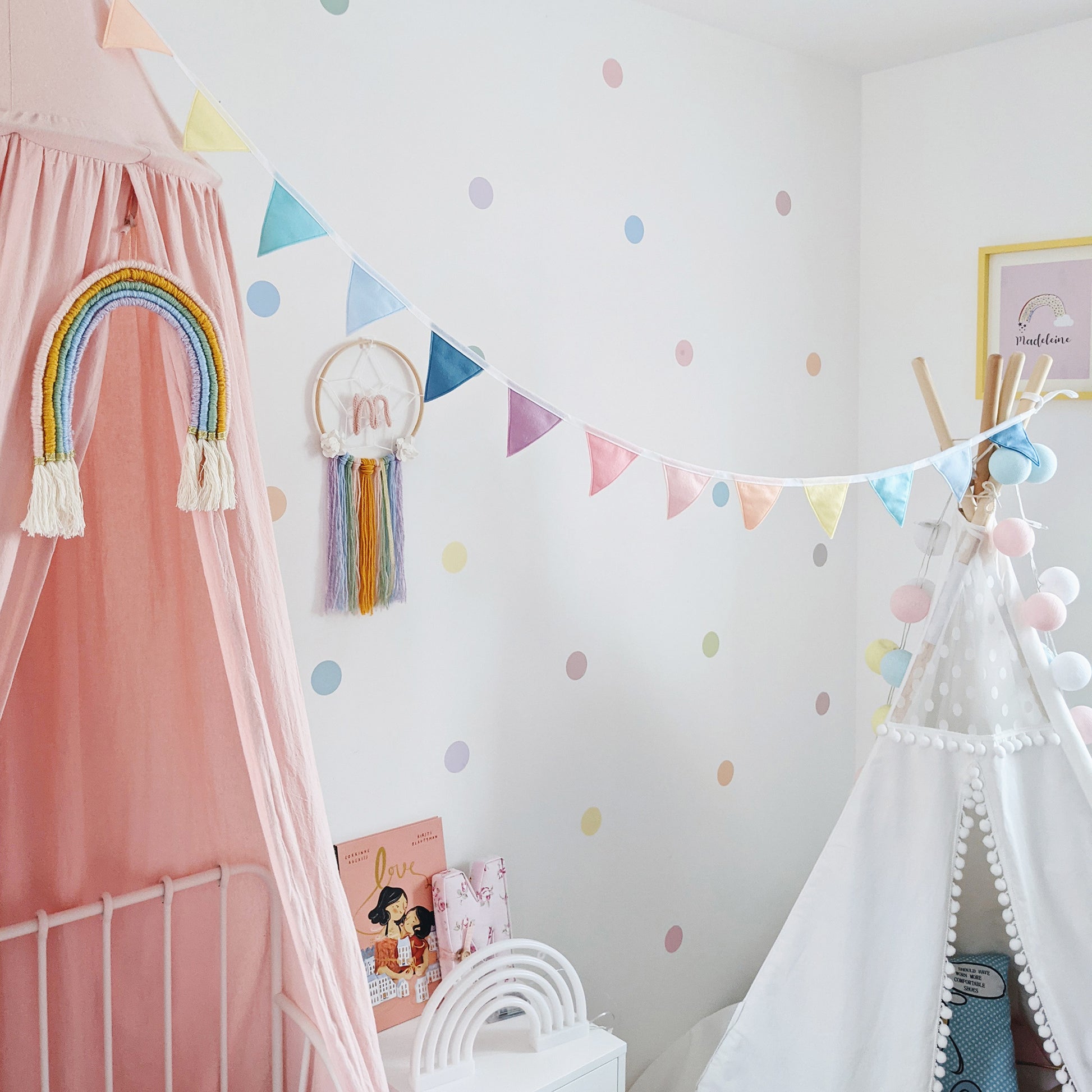 Pastel Rainbow Girl's Bedroom