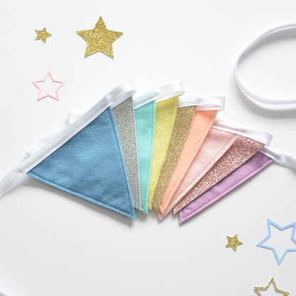 Pastel rainbow decorations