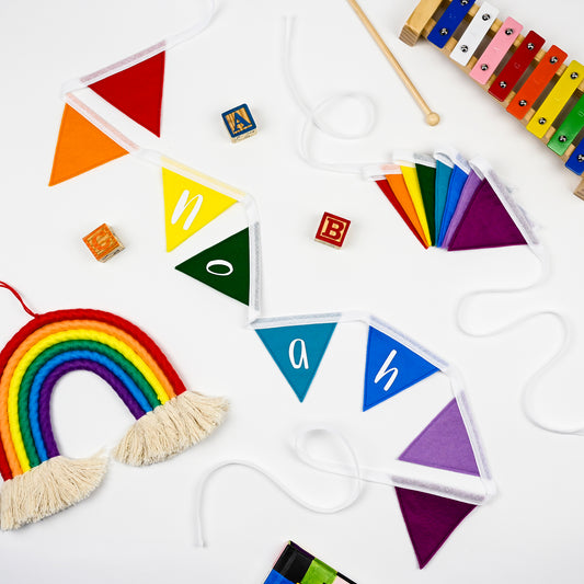 Rainbow personalised nursery decorations