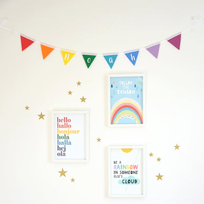 Personalised Bright Rainbow Bunting