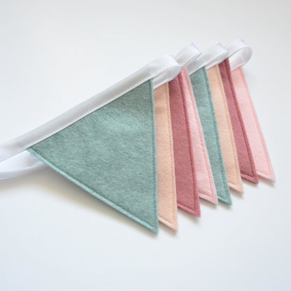 Baby Pink and Sage Bunting