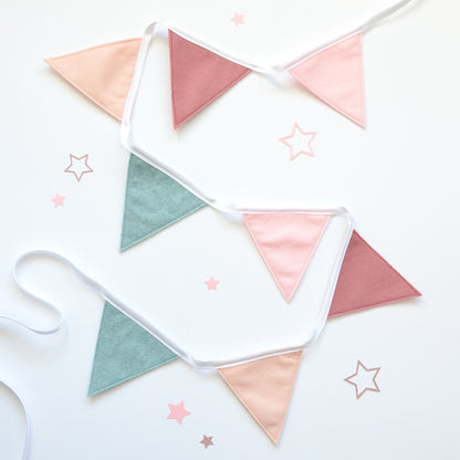 Baby Pink and Sage Bunting