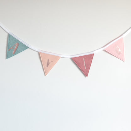 name bunting for girls nursery