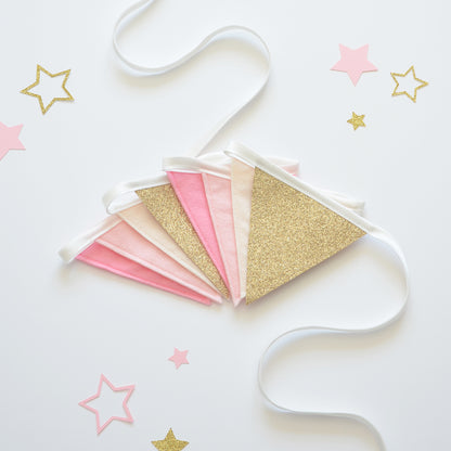 pink bunting for girls bedroom