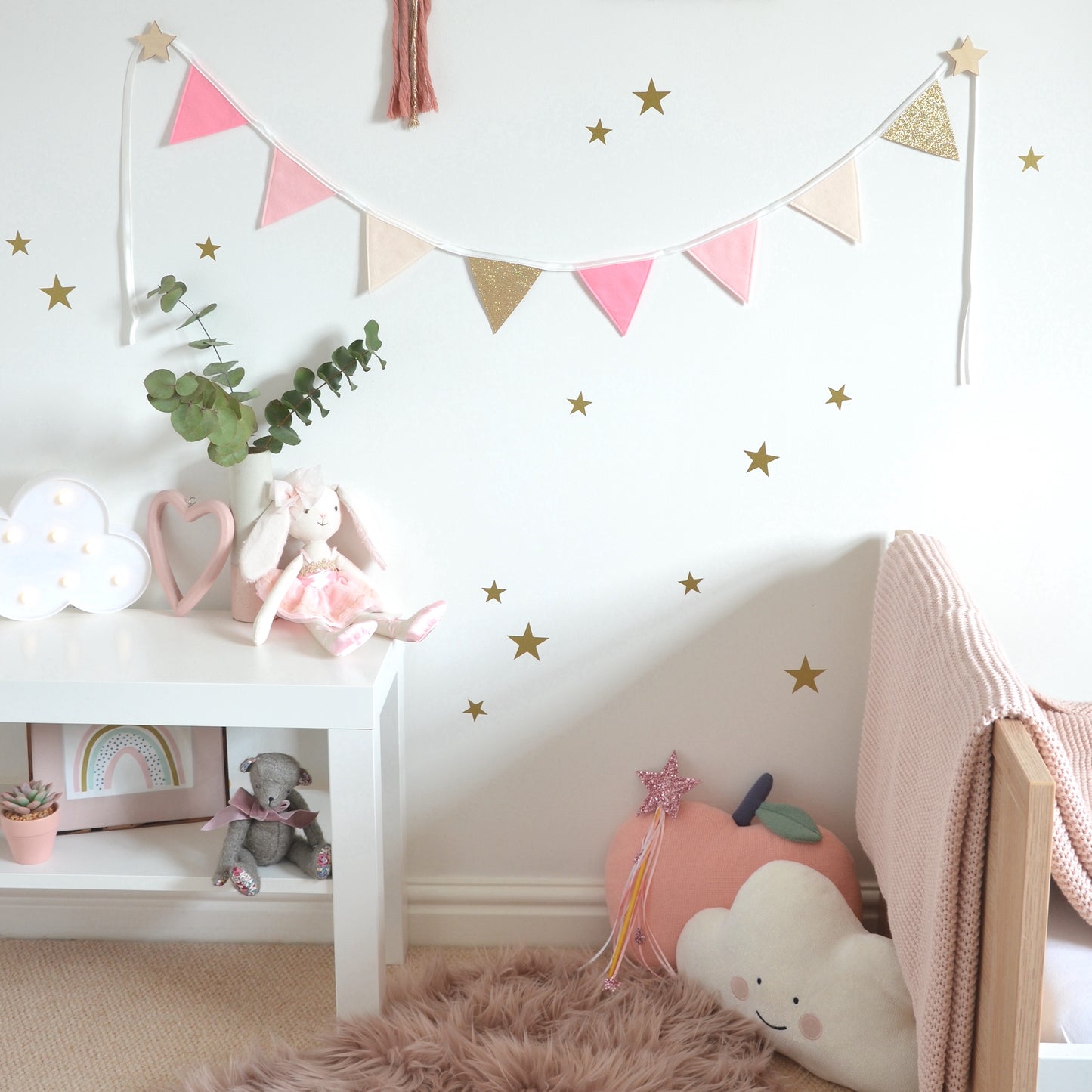 Pink and Gold Bunting