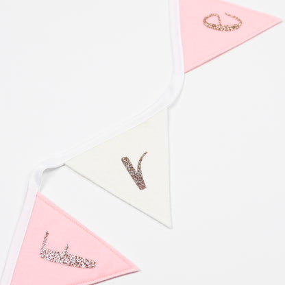 personalised pink bunting