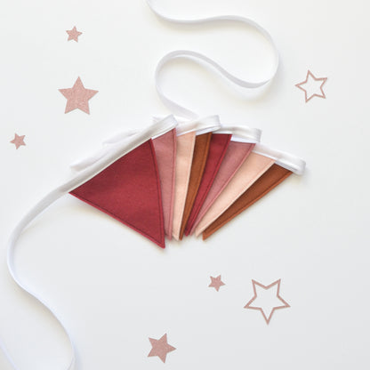 burgundy boho nursery bunting