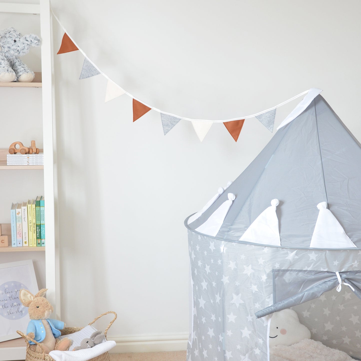 neutral playroom decorations