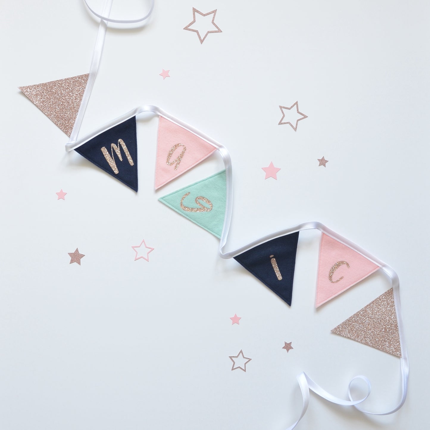 pastel slogan bunting